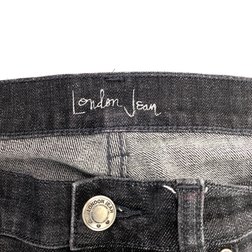 London Jean Straight Leg Women's size 10 Dark Wash Black Denim Jeans